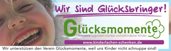 Wir unterstützen den Verein Glücksmomente, weil Kinder uns nicht schnuppe sind! Helfen auch Sie Kindern ein Lachen zu schenken.